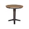 International Concepts 36 in. Solid Wood Round Top Pedestal Dining Table - 35.9 in. High, Hickory/Washed Coal K45-36RT-23B-36 - alternate 4